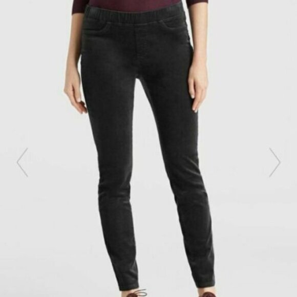 Eileen Fisher Organic Cotton Stretch Black Corduroy Jegging Pant - Picture 3 of 14